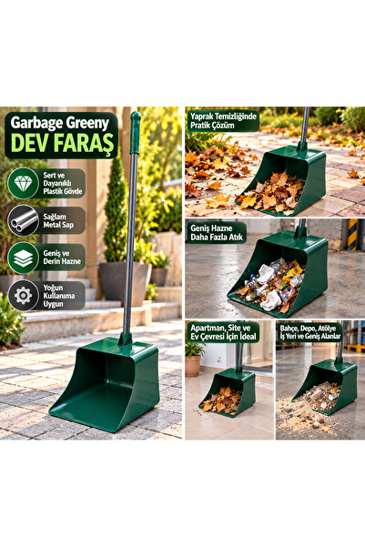OLİWAM Garbage Greeny Dev Faraş Haki Renk Sert Dyaanıklı Plastik Metal Sap Endüstriyel
