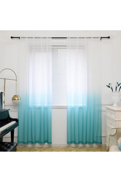 GENERAL PHILEASY Window Sheer White Curtains 84 Inches Long 2 Panels White Sh...