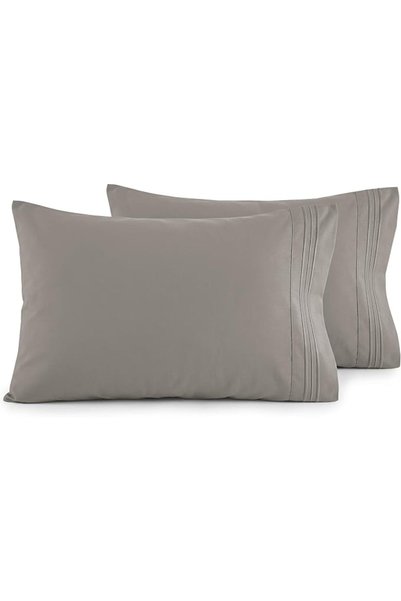 Elegant Comfort طقم أغطية وسائد فاخر فائق النعومة من قطعتين، 1500 خيط، جودة م...