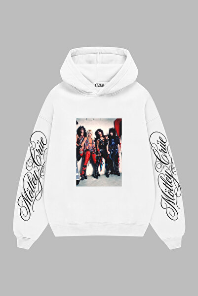 Sekizbiraltı World Tour 1983 Sleeve Printed White Oversize Unisex Hoodie