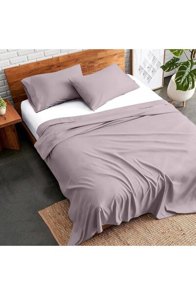 GENERAL Sandy Hotel-Quality Flat Sheet and Pillowcase Set, 2-Piece Bed Sheet ...