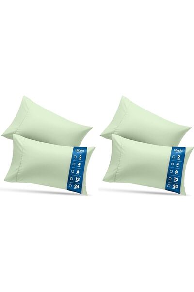 Utopia Bedding أغطية وسائد كينج - 4 قطع - إغلاق بتصميم ظرف - قماش مايكروفايبر...
