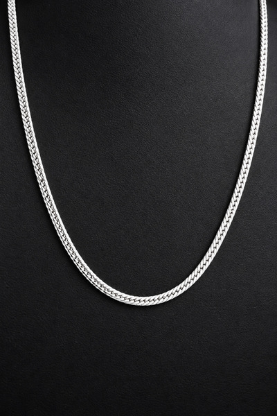 ALCONDZEND Men's Tarnish-Resistant Stainless Steel 2-Piece Italian Flat Necklace Bracelet & Premium Quality Steel Necklace Bracelet Set & Birthday Special Occasion February 14Th Valentine's Day Gift Option Necklace Bracelet