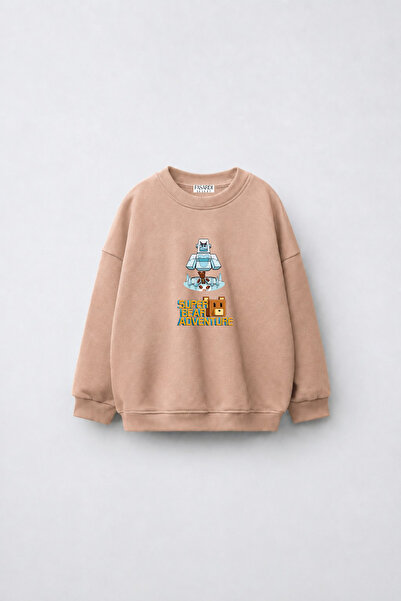 fasardi Super Bear Adventure Printed Oversized 3 Thread Unshaded Long Sleeve ...