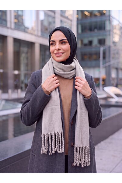MODA شال كتف منفوش بلون الكرز مستورد - شال كتف ملتوي - شال كتف ناعم بلون الكرز