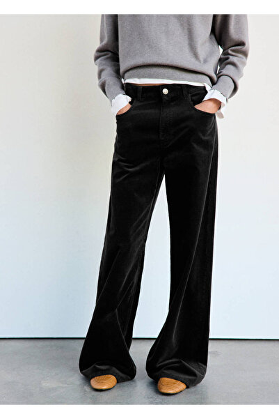 MANGO Woman Wide leg kadife pantolon