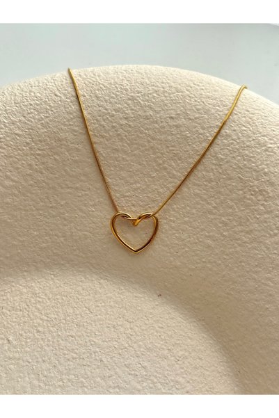 YOUES JEWELRY ÇELİK KALPLİ KADIN KOLYE