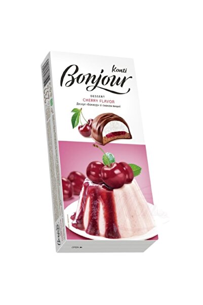 Konti Desert glazurat cu biscuiți și gem de cireșe Bonjour, 232 g