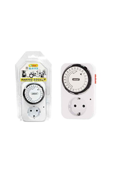 OEM Andowl Μηχανικός Χρονοδιακόπτης Πρίζας Ημερήσιος Q-A113 - Timing Socket
