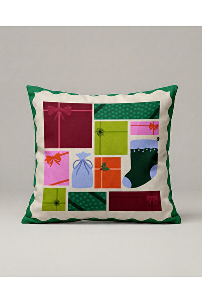 viki concept Colorful Gift Boxes Patterned Cushion Cover 357 – Christmas Gift...