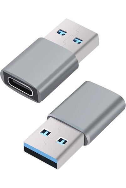 GENERAL محول USB 3.0 إلى USB C من ROTOPATA، عبوة من 4 قطع، محول شحن USB A ذكر...