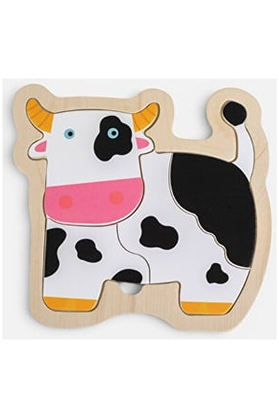 OEM Puzzle din Lemn Vaca (4 Piese) 13,5x14cm