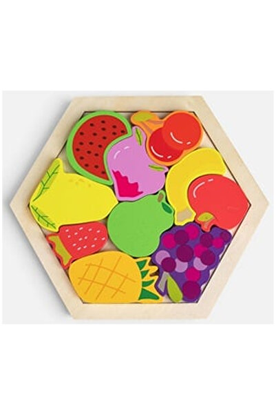 OEM Wooden Puzzle with Fruits 17x17cm