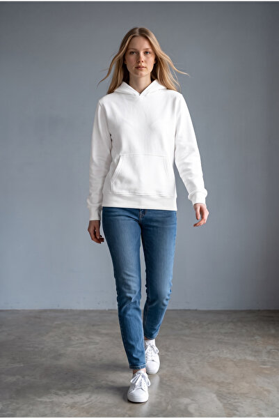 Kadın Regular Fit Kapüşonlu Sweatshirt