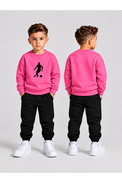 LORVEX Boys' Crew Neck Sweatshirt Tracksuit Set 2-Piece Printed Top and Botto...