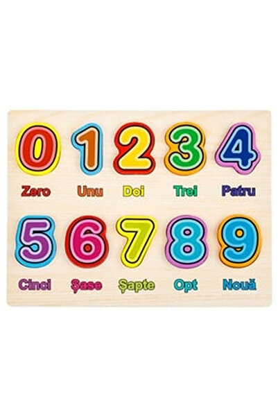 OEM Puzzle Incastru din Lemn Cifre 30x22.5cm