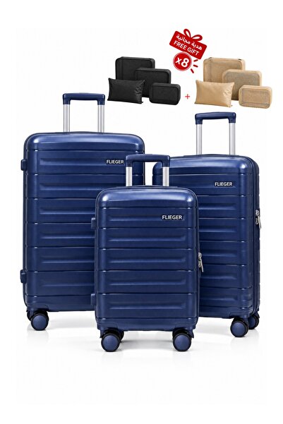 Flieger 3-Piece Luggage Set 100% Polypropylene PP Suitcase Set with TSA Lock,...