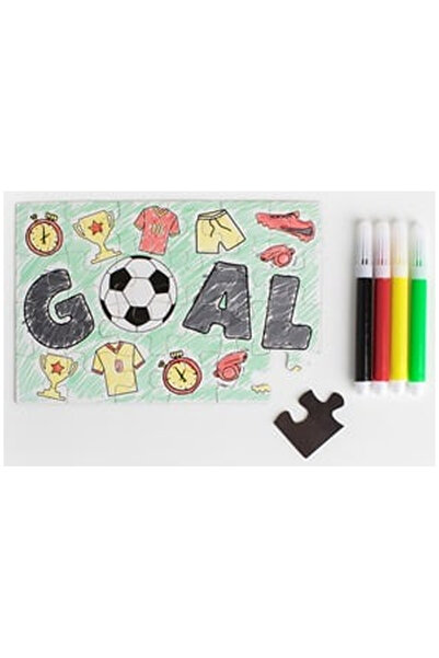OEM Creative Puzzle & Coloring Set Football (24 Pieces) - 15x10cm