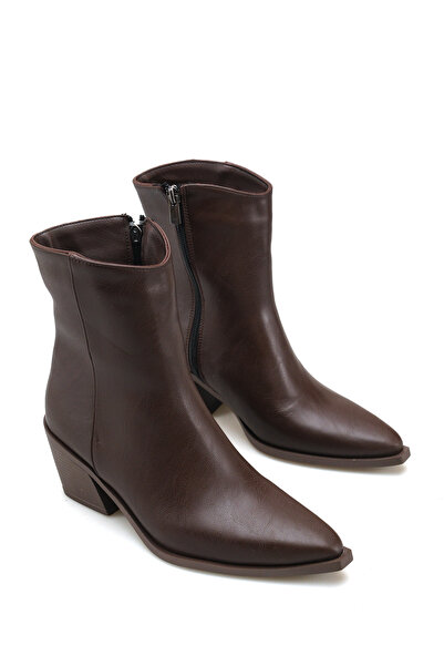 meyra'nın ayakkabıları Women's Thick Heeled Boots Brown Skin