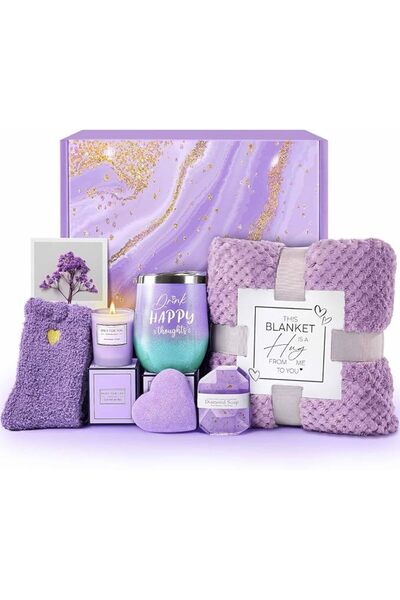 Soofam Self Care Get Well Soon Gift Baskets for Women, 7PCS Birthday Gifts fo...