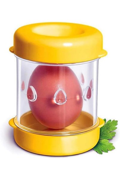 X SPRING Egg Peeler, Yellow Hand-cranked Egg Sheller for Hard Boiled Eggs, Ea...