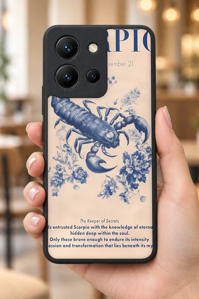 BGAKSESUAR حافظة مقاومة للصدمات متوافقة مع Vivo Y36 بنمط Scorpio مع حماية للك...