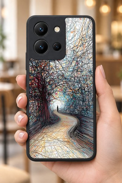 BGAKSESUAR حافظة مقاومة للصدمات متوافقة مع Vivo Y36 مع حماية للكاميرا بنمط شجري