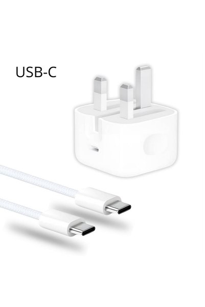 Generic Brand رأس شاحن 20 واط USB-C سريع PD - فيش ثلاثي UK - شاحن سريع متوافق...