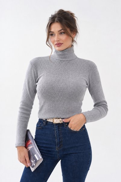 Sashaa Collection بلوزة نسائية قصيرة بياقة مدورة من القماش المضلع