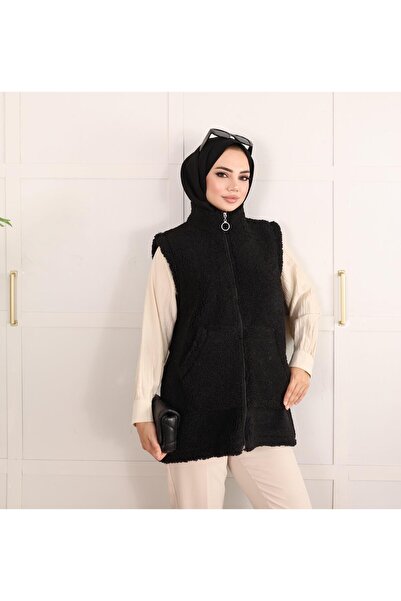 exxit collection Women's Zero Sleeve Plush Soft Stylish Collar Zippered Teddy...