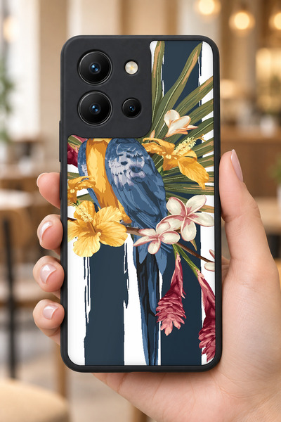 BGAKSESUAR حافظة مقاومة للصدمات متوافقة مع Vivo Y36 بنمط استوائي وحماية للكاميرا