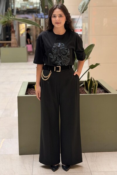 Missemramiss Belted Palazzo Pants