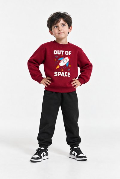 Shifre Boy's Fleece Printed Sweatshirt 2-5 Years