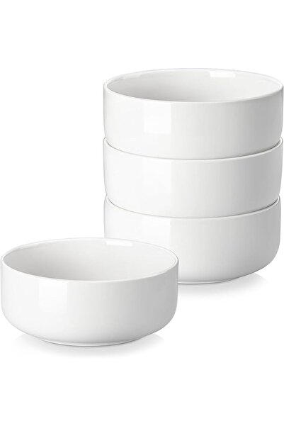 Malacasa Set of 4 Cereal Bowls, 640 ml, Porcelain Salad Bowls, Dessert Bowls,...