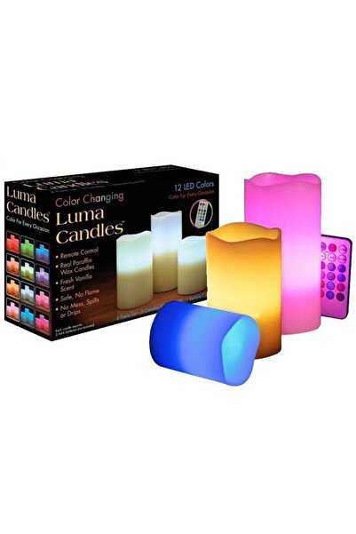 OEM Комплект от 3 светещи LED свещи Luma Decoration, с дистанционно управлени...