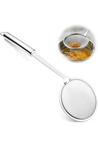 TERRIFI Stainless Steel Fine Mesh Skimming Spoon, Multi‑Purpose Kitchen Filte...