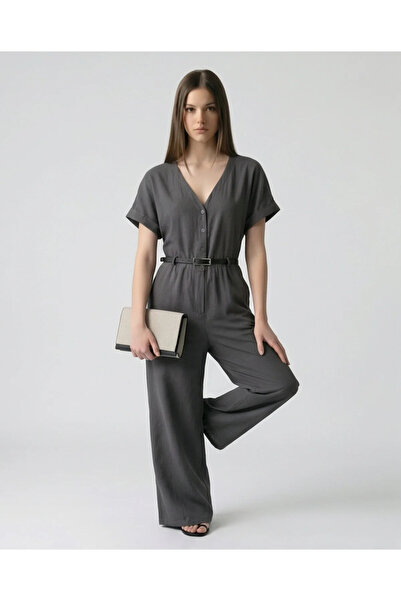 Moodel Modal Fabric Belted Bat Sleeve Jumpsuit