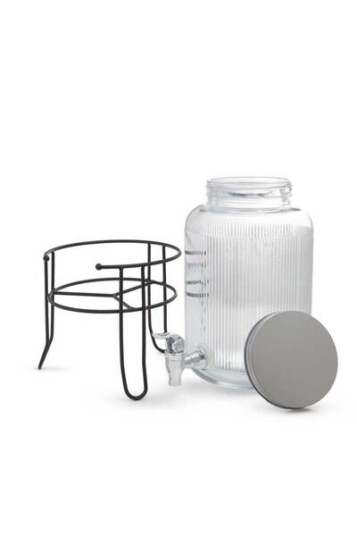 Fissman Beverage Dispenser 3.9LTR With Stand Glass
