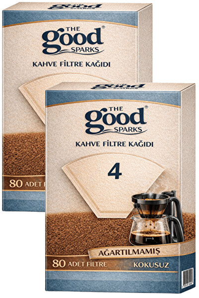 2 Paket Filtre Kahve Kağıdı Büyük Boy 4 Numara (2 Paket x 80 Adet)