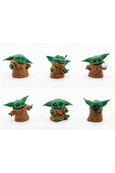 Baby Yoda 6lı Set Figür Biblo 6 Adet Figür
