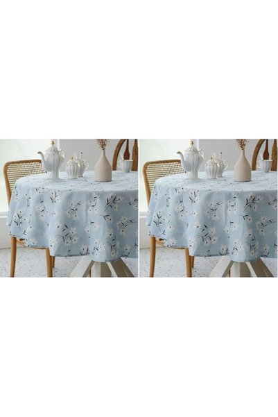 GENERAL Pastoral Rectangle Tablecloth - 60 x 84 Inch - Linen Fabric Table Clo...