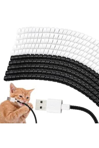 Frienda 10 Pcs Spiral Cord Protector Chargers Protector Pets No Chew Data Cab...