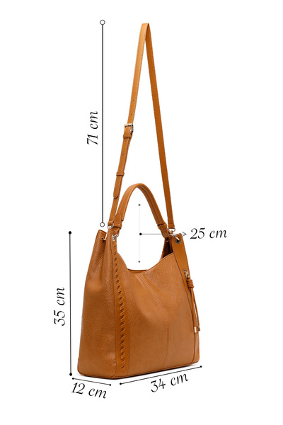Derimod Women's Tan Long Strap Shoulder Bag Ab150014Sf