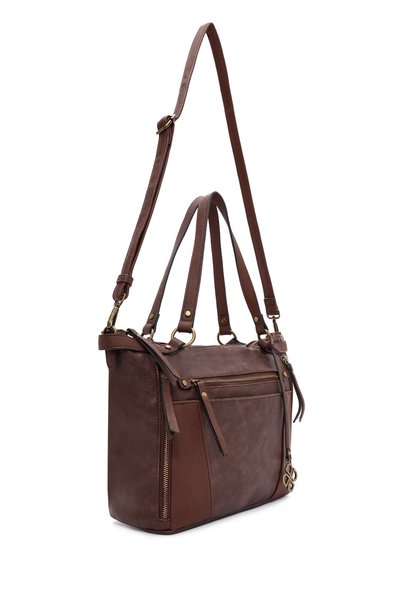 Derimod Women's Brown Long Strap Shoulder Bag Wb100019Sk