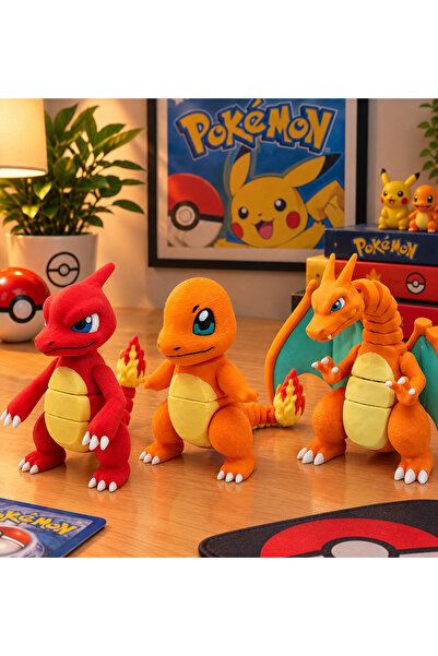 You Toys Pokemon 3lü Set / Charmander+Charmaleon+ Charizard Eklemli Hareketli...