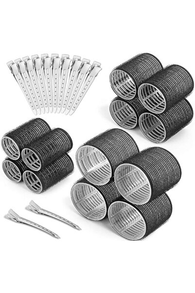 Yelajoy 24 Pcs Thermal Hair Rollers & Clips, Self Holding Hair Curlers with C...