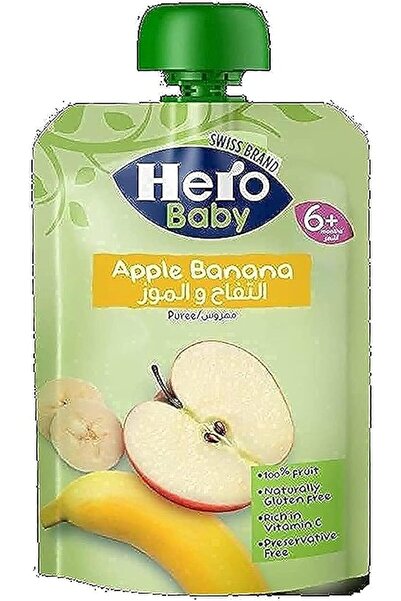 Hero Baby Hero Apple Banana Puree in Pouch 100 g