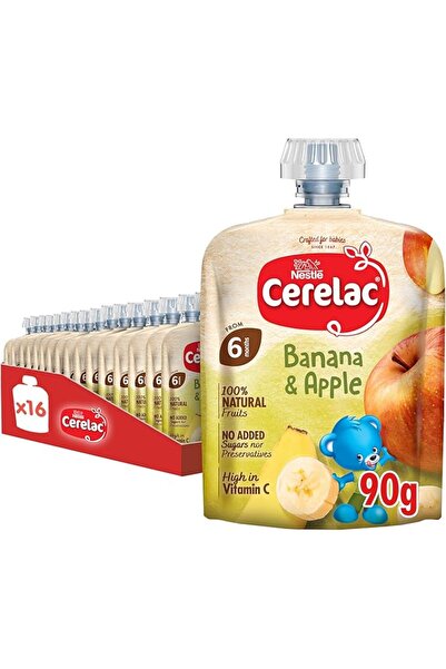 Cerelac طعام أطفال نستله، عصير فواكه مهروس، موز، تفاح وشوفان، غني بفيتامين سي...