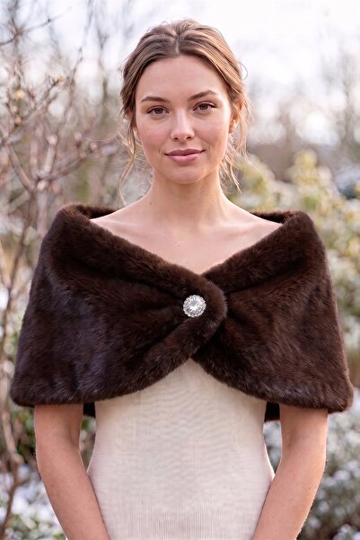 Elegance Scarf Κοντό γούνινο μπολερό για νύφες, γούνινο μπολερό, νυφικό σάλι,...