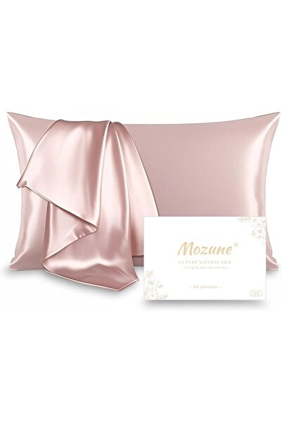 Mozune 100% Double-Sided Silk Pillowcase, 22 Momme, 6A, Washable, Hidden Zipp...